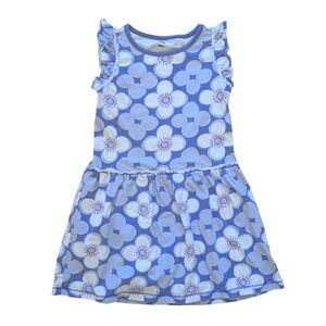 PLAY Tea Collection Flutter Sleeve Purple Floral Dress - Size 5